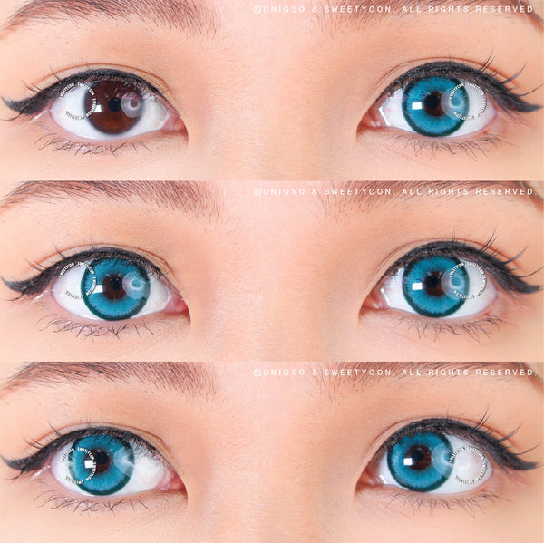 Sweety Berry Cyan (1 lens/pack)-Colored Contacts-UNIQSO