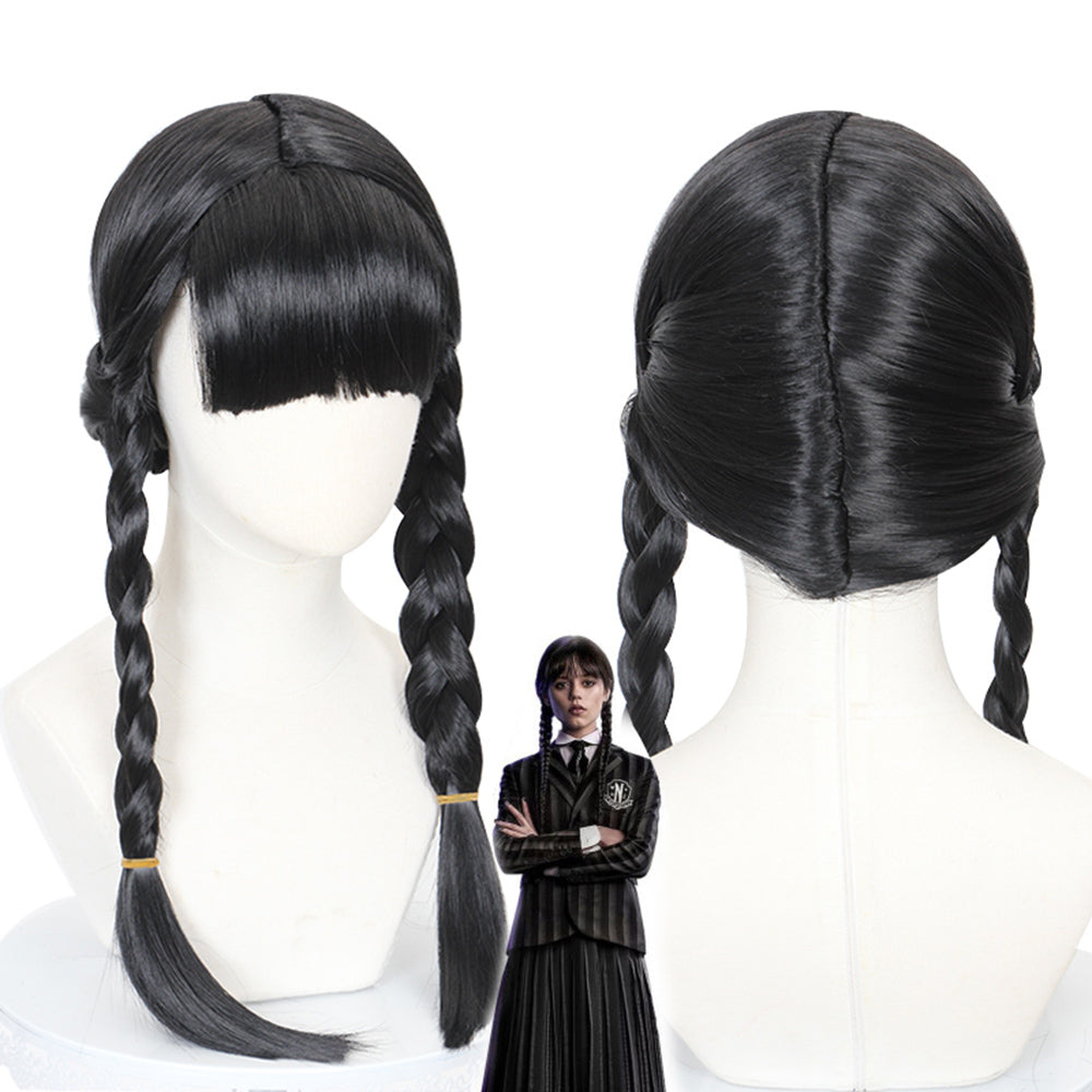 Cosplay Wig - The Addams Family - Wednesday-cosplay wig-UNIQSO