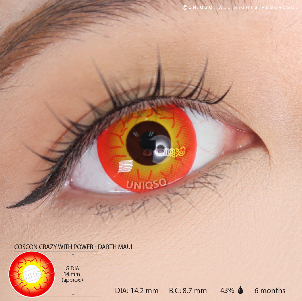 Coscon Crazy with Power - Inferno Crack (1 lens/pack)-Crazy Contacts-UNIQSO Canada