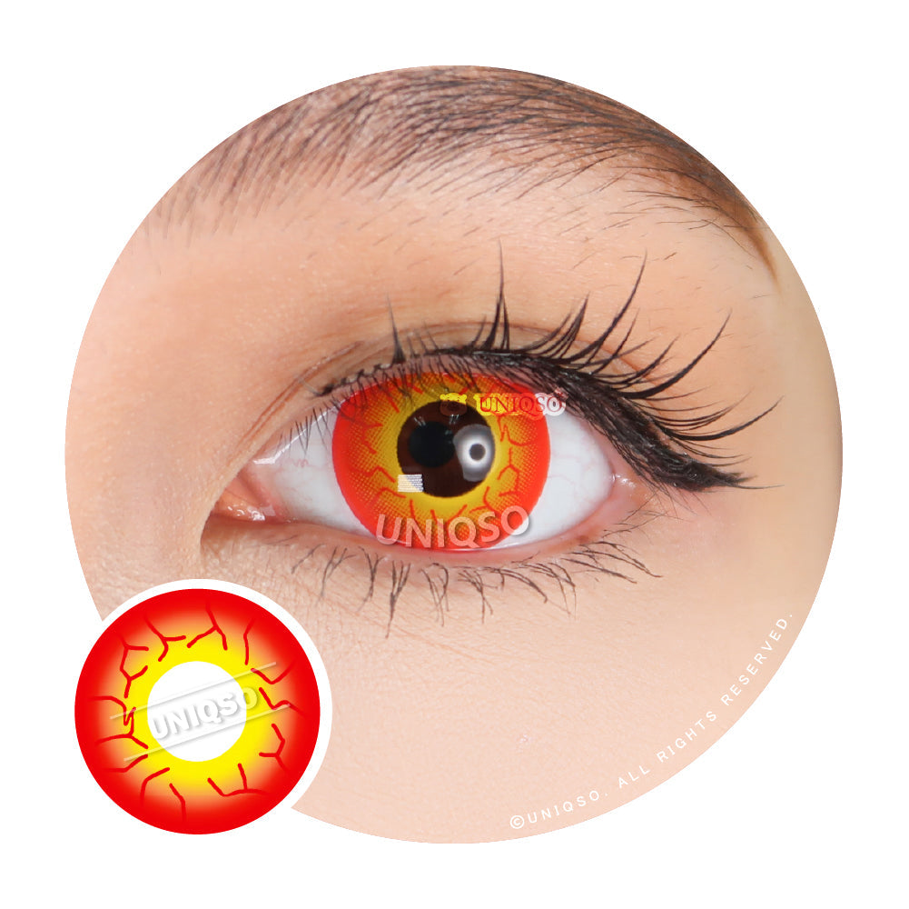 Coscon Crazy with Power - Inferno Crack (1 lens/pack)-Crazy Contacts-UNIQSO Canada