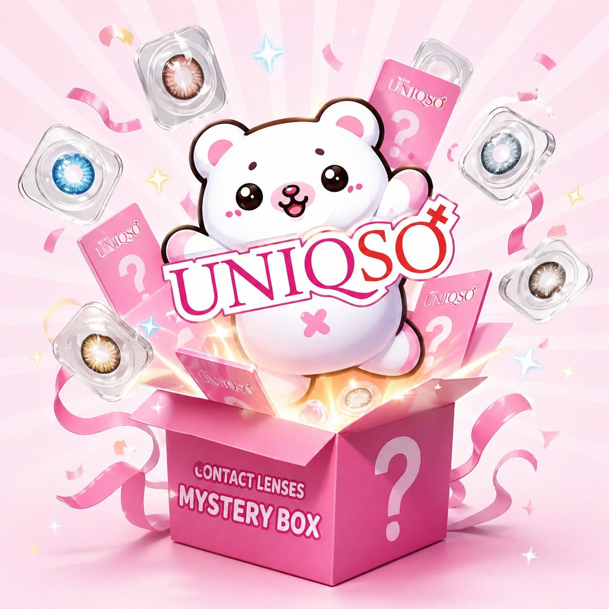 Cosmetic Lenses Mystery Box (2 lenses/pack)-Colored Contacts-UNIQSO Canada