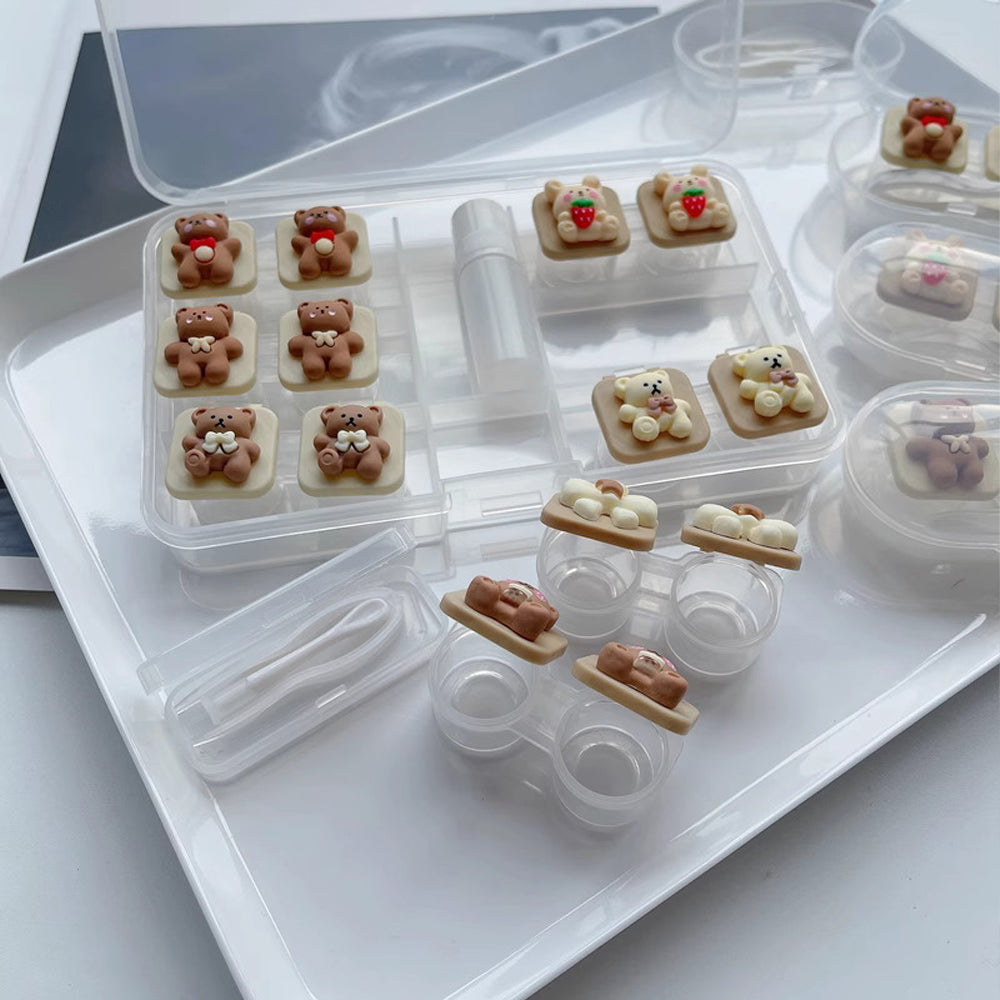 Cute 3D Contact Lens Case Travel Kit (6 Pairs)-Lens Case-UNIQSO Canada