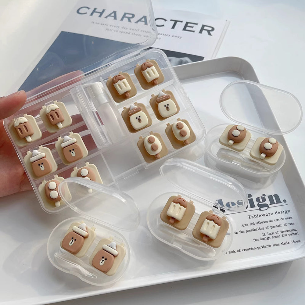 Cute 3D Contact Lens Case Travel Kit (6 Pairs)-Lens Case-UNIQSO Canada