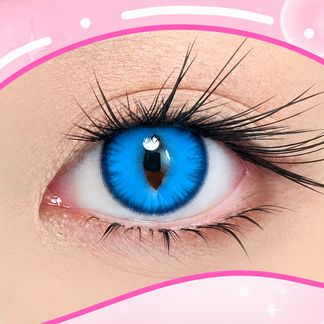 LumiDukki Feline Gleam Blue (2 lenses/pack)-Colored Contacts-UNIQSO