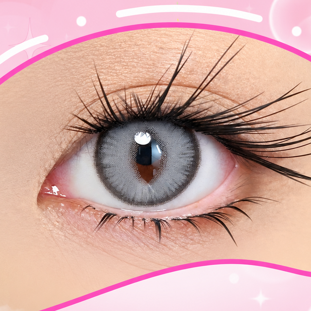 LumiDukki Feline Gleam Grey (2 lenses/pack)-Colored Contacts-UNIQSO