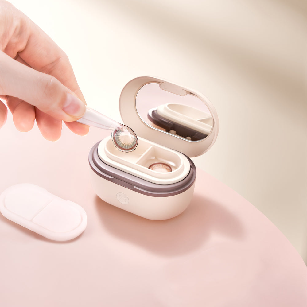 Hassle Free Lenses Cleaning - Eraclean Ultrasonic Mini Contact Lens Cleaner-Lens Cleaner-UNIQSO Canada