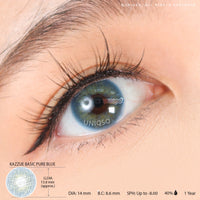 Kazzue Basic Pure Blue (1 lens/pack)-Colored Contacts-UNIQSO Canada