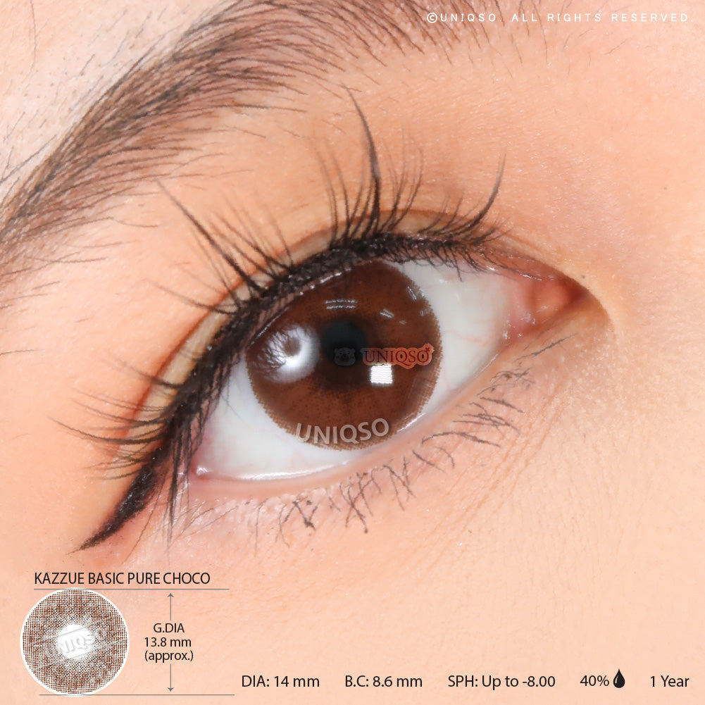 Kazzue Basic Pure Choco (1 lens/pack)-Colored Contacts-UNIQSO Canada
