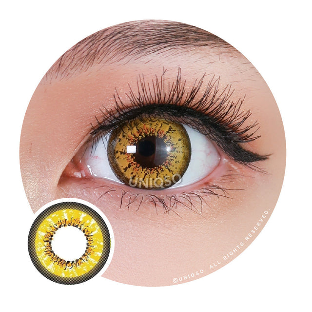 Kazzue Cosplay Vivid Yellow (1 lens/pack)-Colored Contacts-UNIQSO Canada