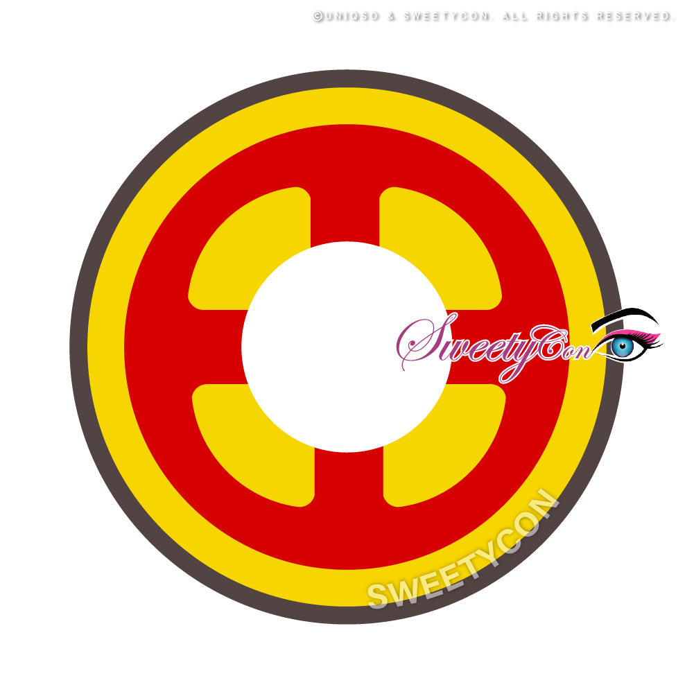 Kazzue Crazy Red Cross (1 lens/pack)-Colored Contacts-UNIQSO Canada
