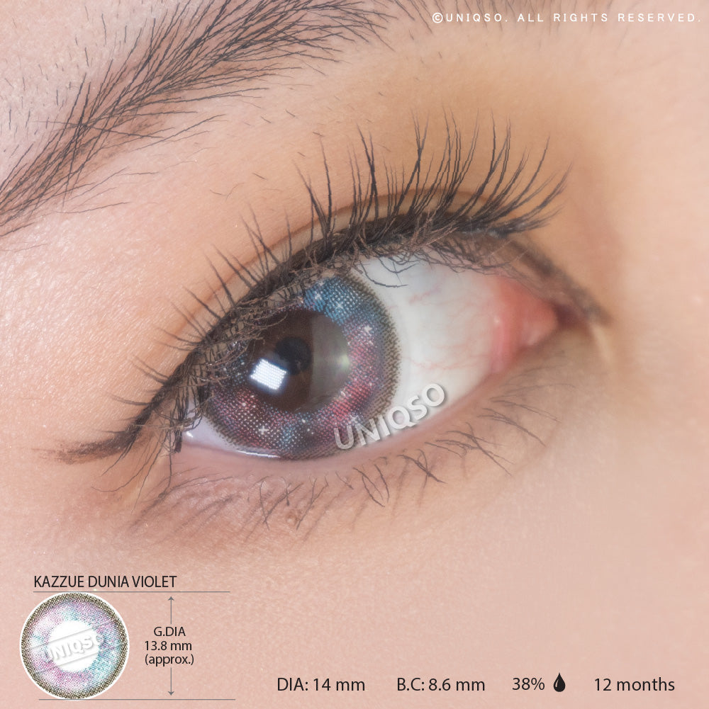 Kazzue Dunia Violet (1 lens/pack)-Colored Contacts-UNIQSO Canada