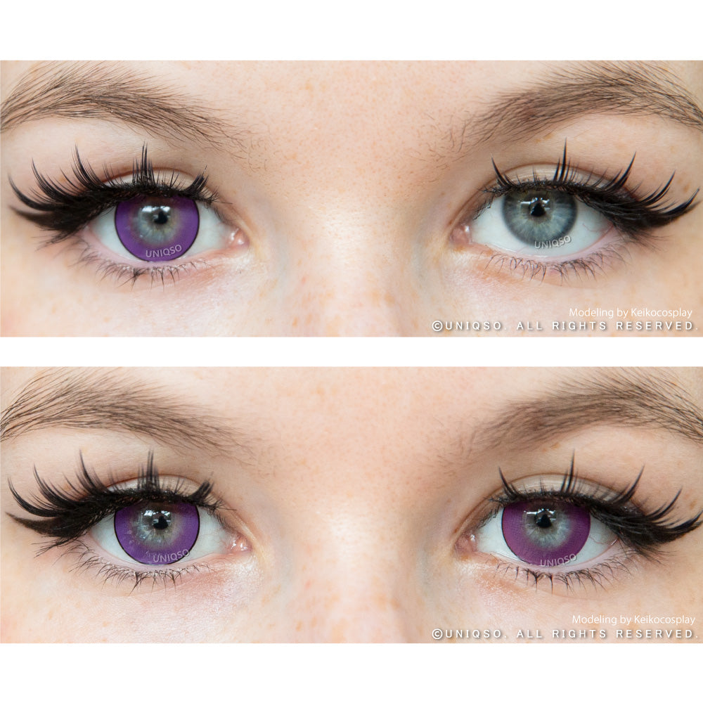 Kazzue Intense Pop Purple colored contacts