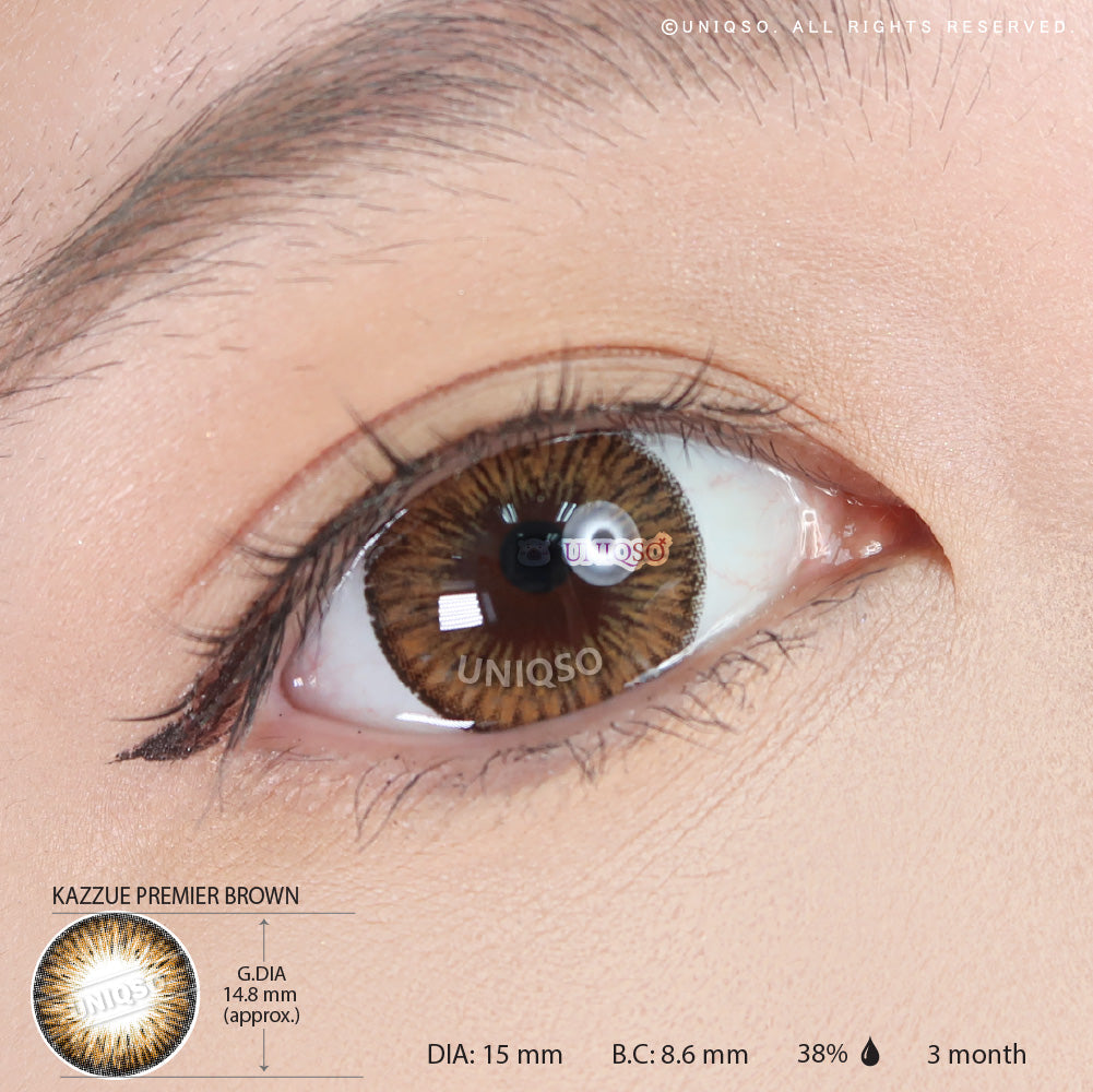 Kazzue Premier Brown colored contacts