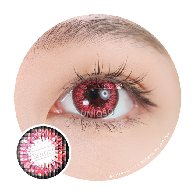 Kazzue Premier Pinkish Red (1 lens/pack)-Colored Contacts-UNIQSO Canada
