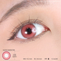 Kazzue Sakura Pink (1 lens/pack)-Colored Contacts-UNIQSO Canada