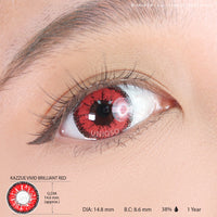 Kazzue Vivid Brilliant Red (1 lens/pack)-Colored Contacts-UNIQSO Canada