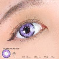 Kazzue Vivid Brilliant Violet (1 lens/pack)-Colored Contacts-UNIQSO Canada