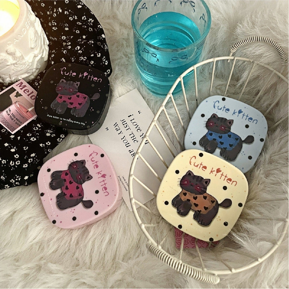 Lens Case Travel Kit - Happy Cute Kitten-Lens Case-UNIQSO Canada