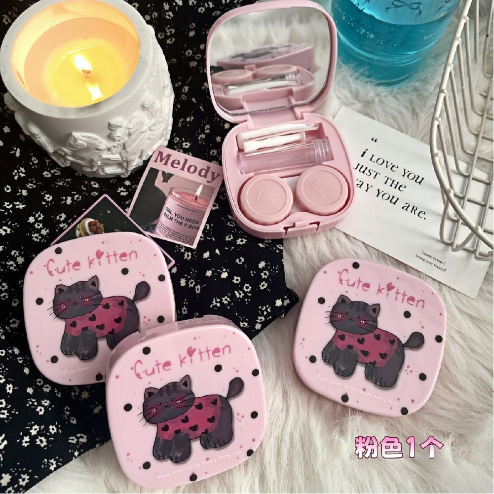 Lens Case Travel Kit - Happy Cute Kitten-Lens Case-UNIQSO Canada