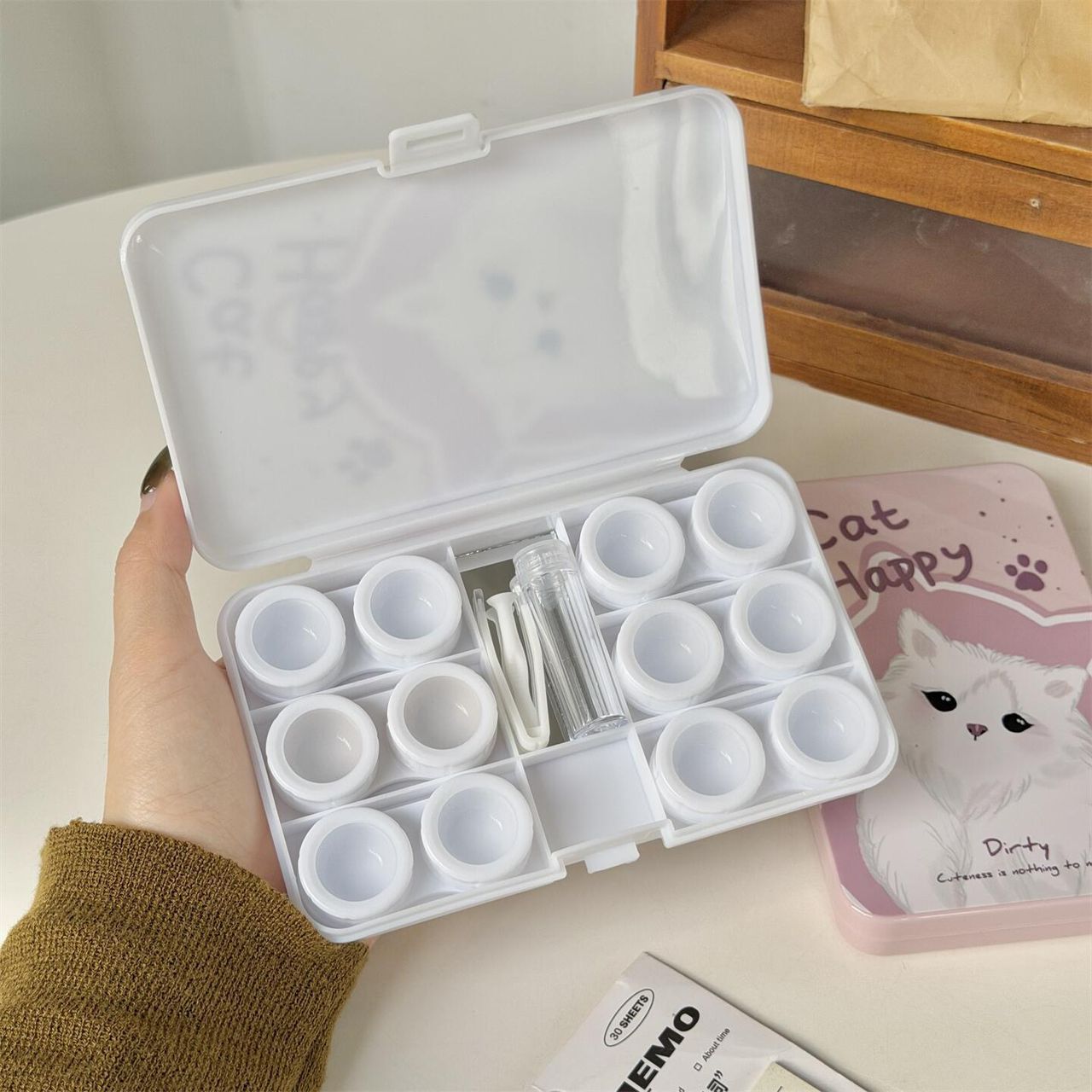 Lens Case Travel Kit - Happy Kitty-Lens Case-UNIQSO Canada