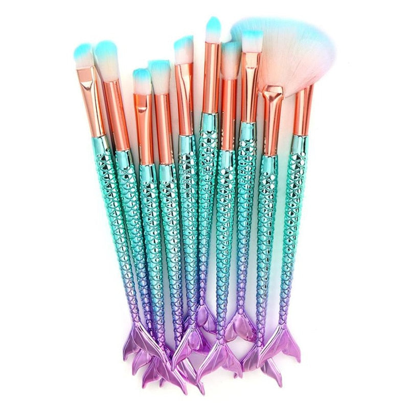Mermaid Makeup Brushes-Makeup Brushes-UNIQSO Canada