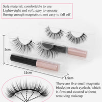 Natural Long Faux Mink Magnetic Eyelashes With Eyeliner-Magnetic Eyelash-UNIQSO Canada
