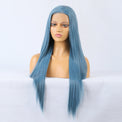 Premium Wig - Charming Victoria Long Straight Blue Hair Wigs-Lace Front Wig-UNIQSO Canada