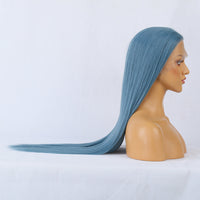 Premium Wig - Charming Victoria Long Straight Blue Hair Wigs-Lace Front Wig-UNIQSO Canada