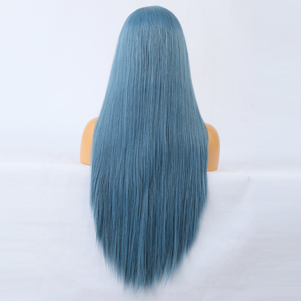 Premium Wig - Charming Victoria Long Straight Blue Hair Wigs-Lace Front Wig-UNIQSO Canada