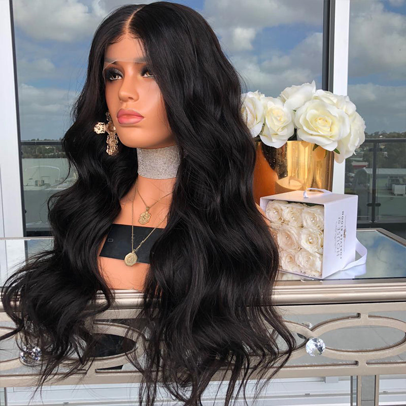 Premium Wig - Mid-Section Long Curly Big Wave Fluffy Lace Front-Lace Front Wig-UNIQSO Canada