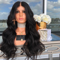Premium Wig - Mid-Section Long Curly Big Wave Fluffy Lace Front-Lace Front Wig-UNIQSO Canada