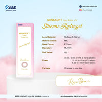 SEED Minasoft 1 day Color UV - Rose Brown-Colored Contacts-UNIQSO Canada