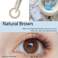 SEED Monthly Color Lens UV - Natural Bown-Colored Contacts-UNIQSO Canada