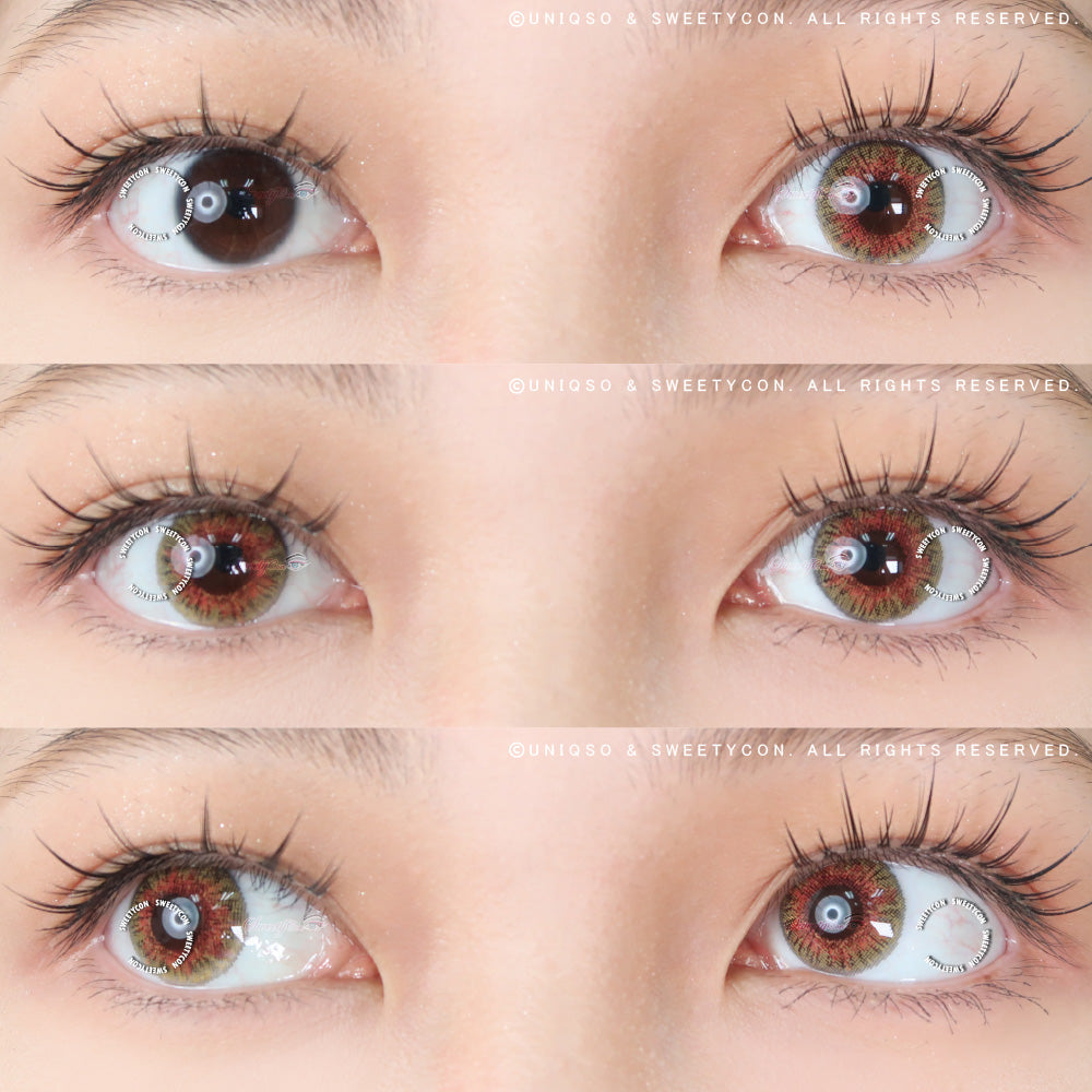 Sweety 3 Tones Honey (1 lens/pack)-Colored Contacts-UNIQSO Canada