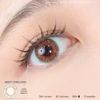Sweety 3 Tones Honey (1 lens/pack)-Colored Contacts-UNIQSO Canada