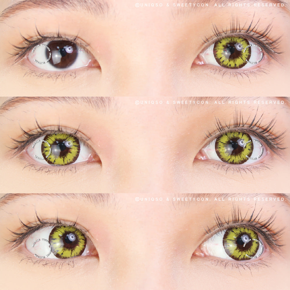 Sweety Akaten Yellow (1 lens/pack)-Colored Contacts-UNIQSO Canada