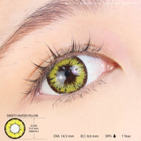 Sweety Akaten Yellow (1 lens/pack)-Colored Contacts-UNIQSO Canada