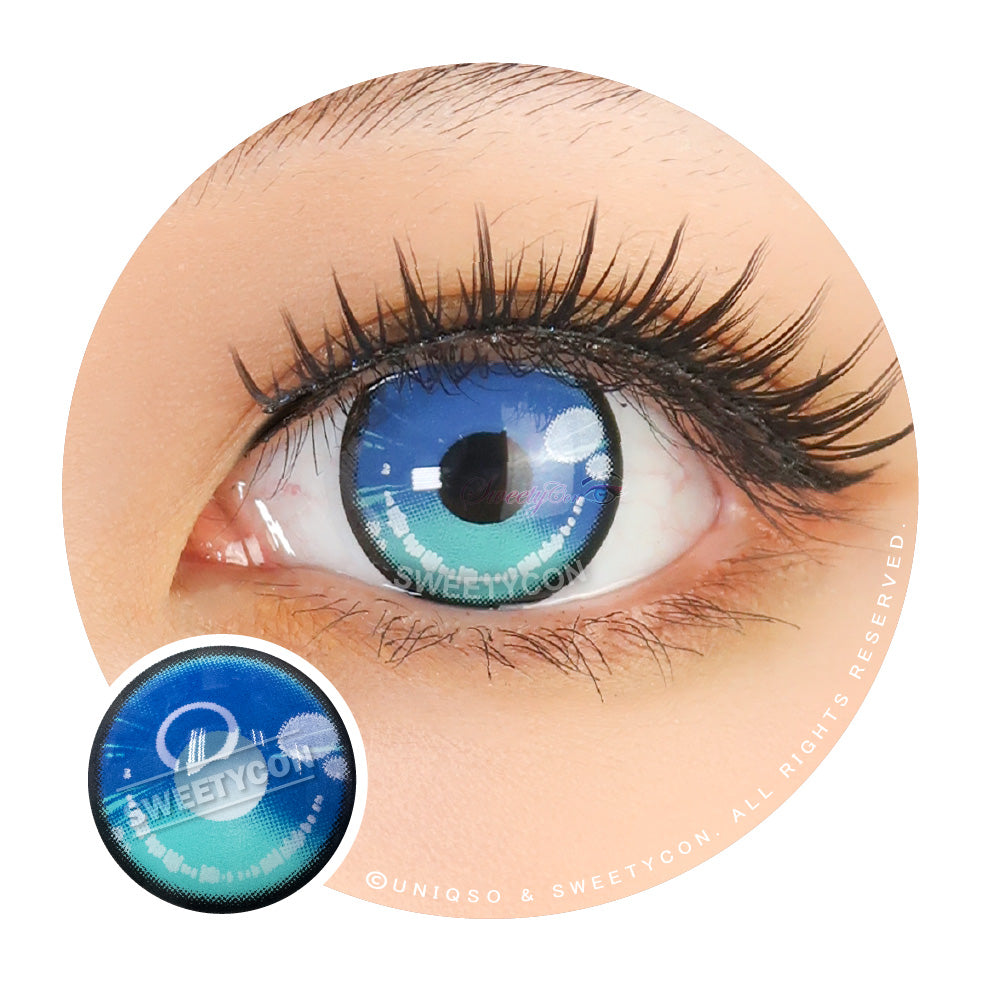 Sweety Anime 2 Cyan Turquoise (1 lens/pack)-Colored Contacts-UNIQSO Canada