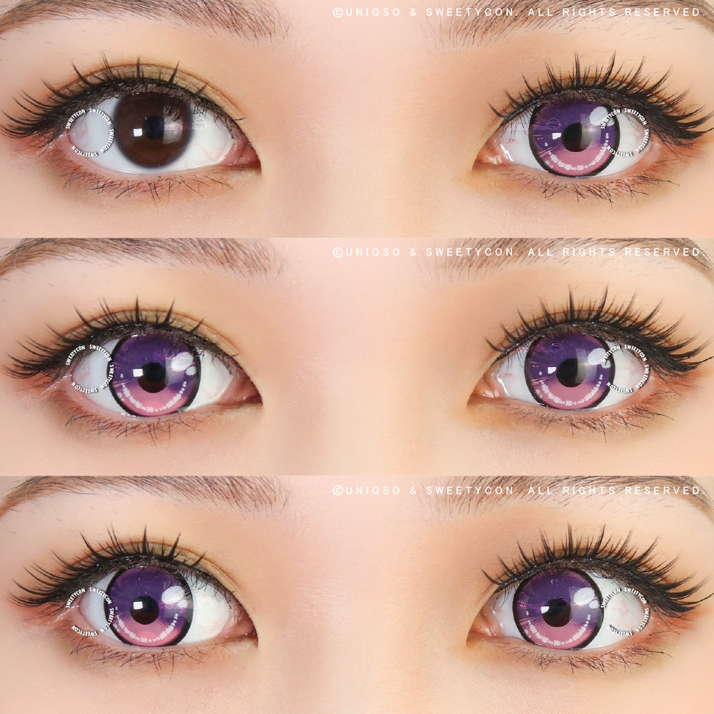Sweety Anime 2 Purple Pink (1 lens/pack)-Colored Contacts-UNIQSO Canada