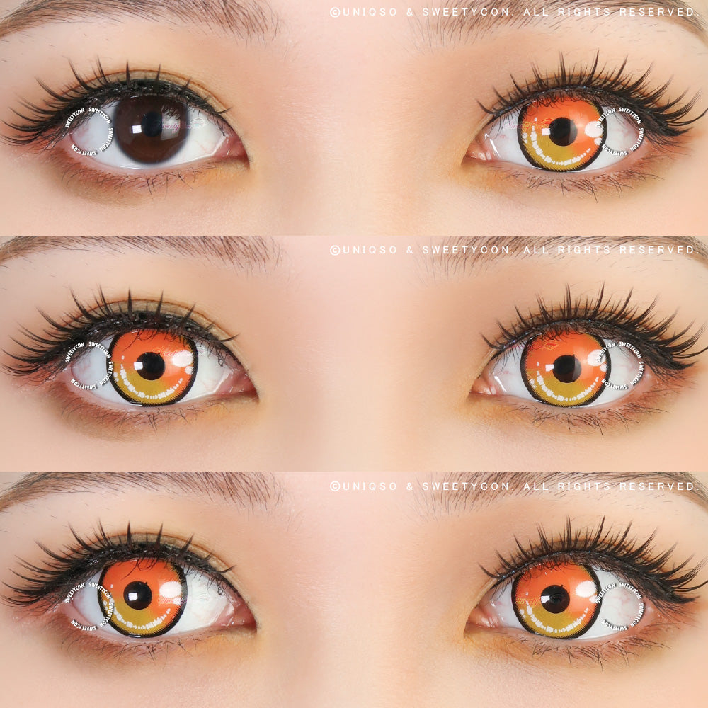 Sweety Anime 2 Yellow Orange (1 lens/pack)-Colored Contacts-UNIQSO Canada