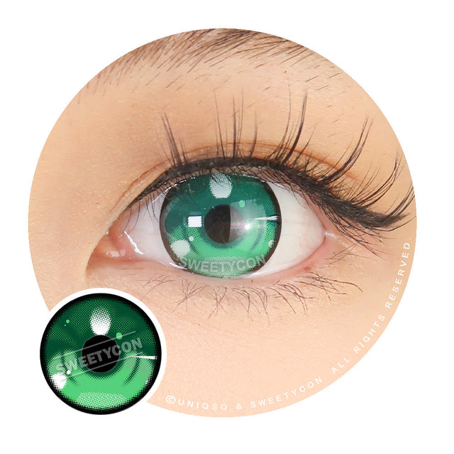 Sweety Anime 3 Green (1 lens/pack)-Colored Contacts-UNIQSO Canada