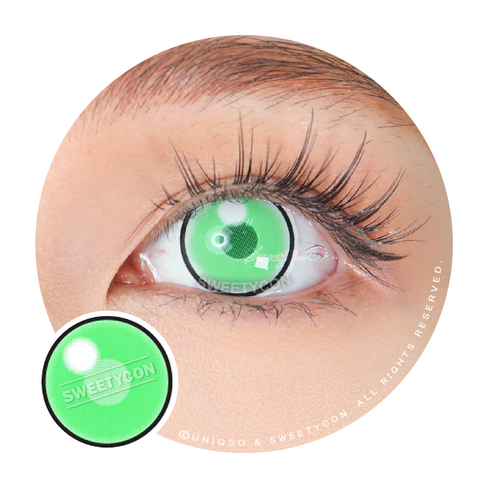 Sweety Anime Cloud Rim Green (1 lens/pack)-Colored Contacts-UNIQSO Canada