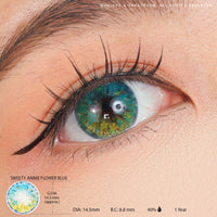 Sweety Anime Flower Blue (1 lens/pack)-Colored Contacts-UNIQSO Canada