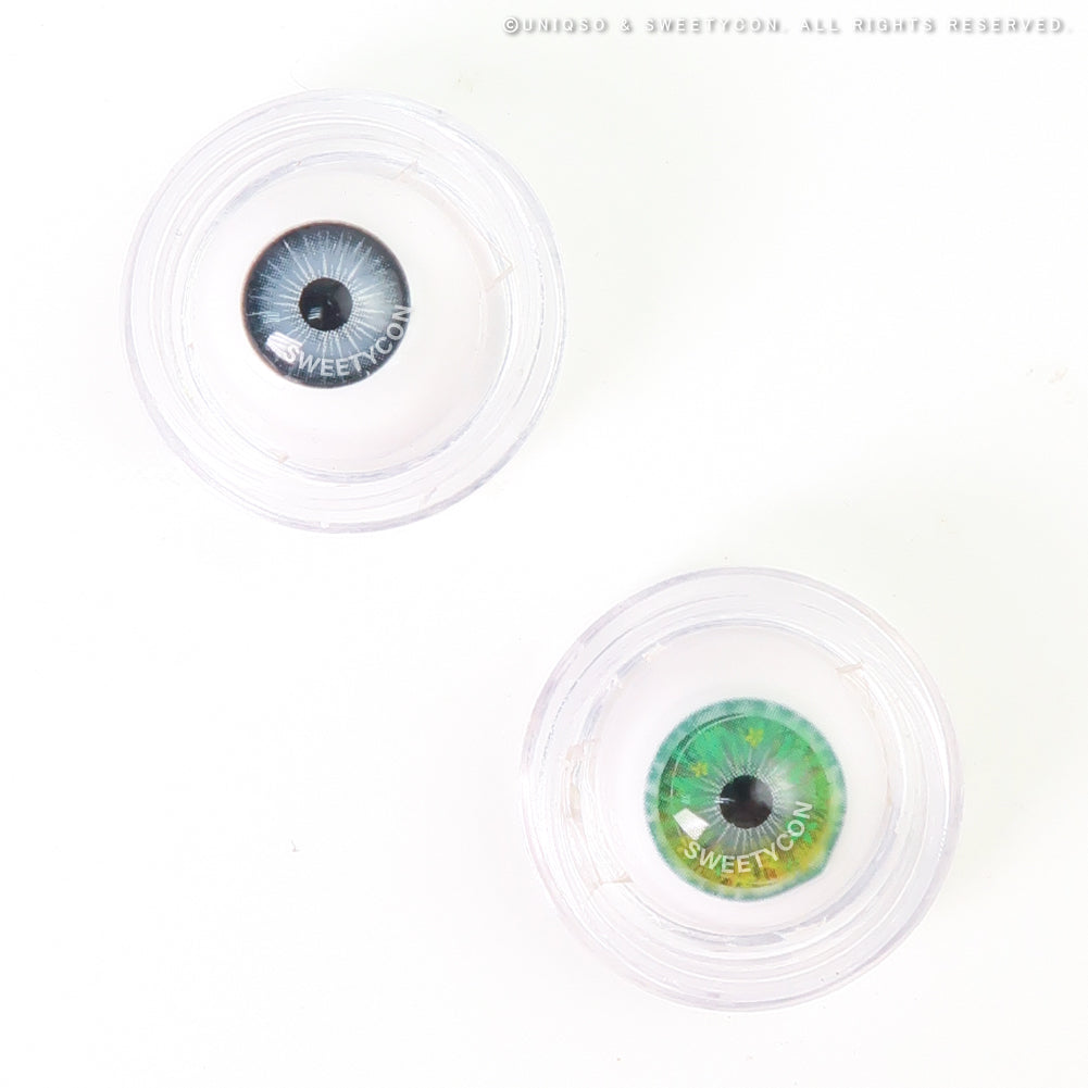Sweety Anime Flower Green (1 lens/pack)-Colored Contacts-UNIQSO Canada