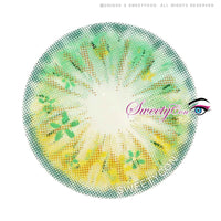 Sweety Anime Flower Green (1 lens/pack)-Colored Contacts-UNIQSO Canada