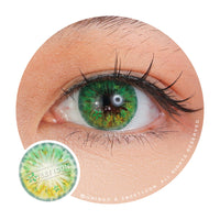 Sweety Anime Flower Green (1 lens/pack)-Colored Contacts-UNIQSO Canada