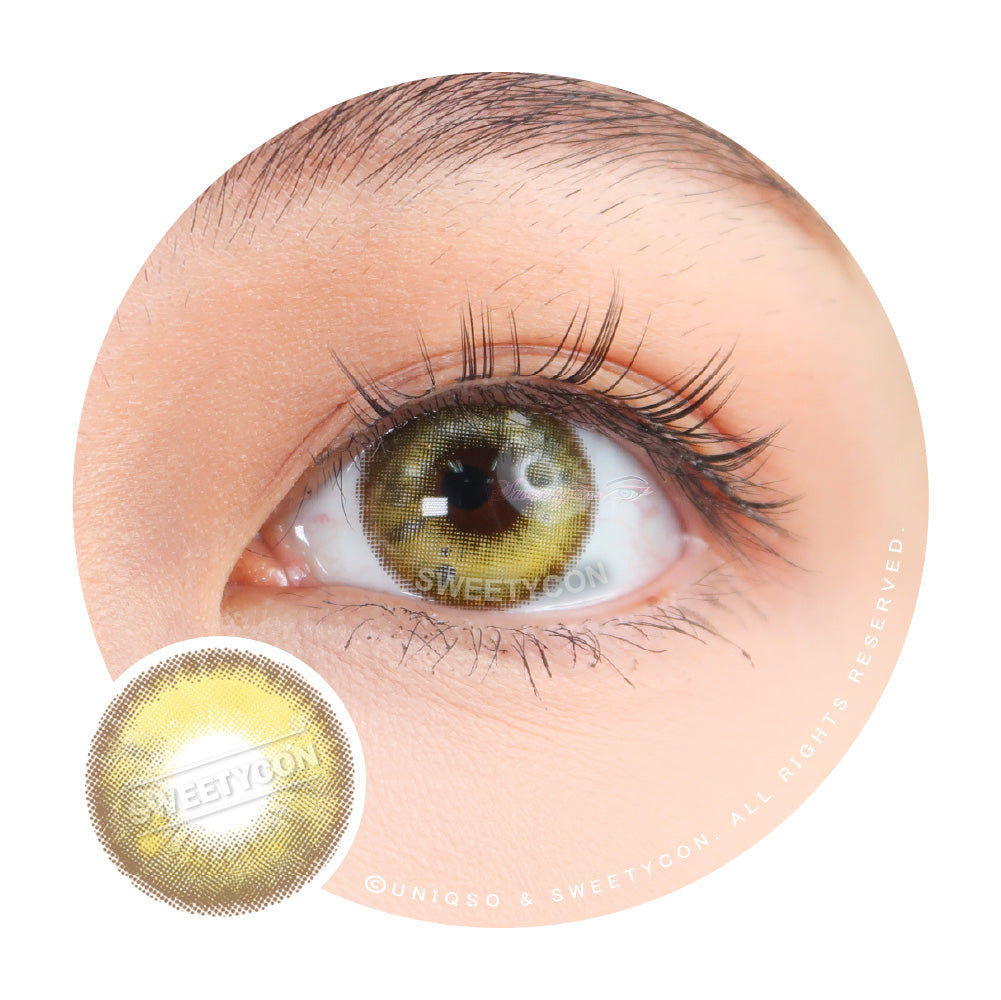 Sweety Anime Tear Yellow (1 lens/pack)-Colored Contacts-UNIQSO Canada