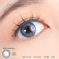 Sweety Aurora Blue colored contacts