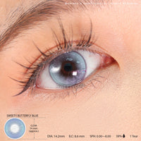 Sweety Butterfly Blue (1 lens/pack)-Colored Contacts-UNIQSO Canada