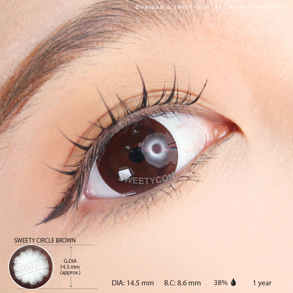 Sweety Circle Brown (1 lens/pack)-Colored Contacts-UNIQSO Canada